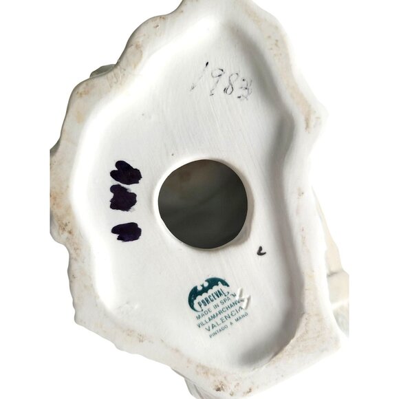 Vintage Porcelain Turtle Dove Figurine White Love Birds Sculpture Valencia Spain - Picture 8 of 13